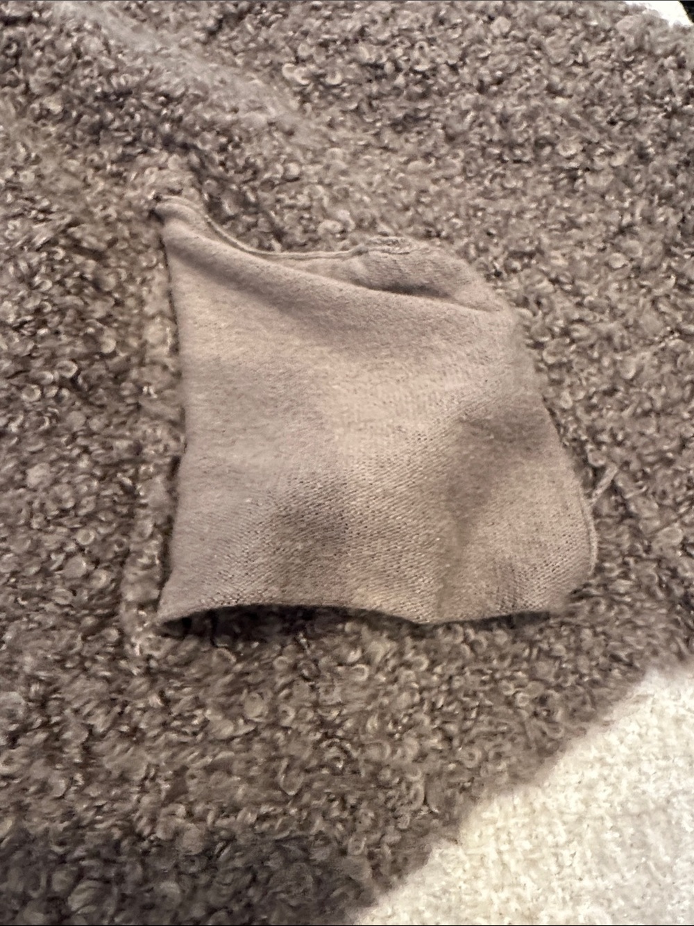 LOFT Bouclé Open Front Sleeveless Cardigan Vest in Taupe - Picture 4 of 8